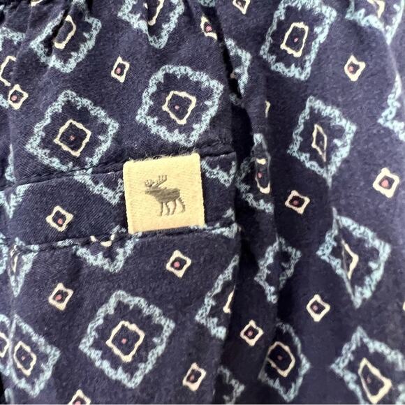 Abercrombie & Fitch Blue Bohemian Print Lightweight Pants Women's size S - Picture 4 of 5